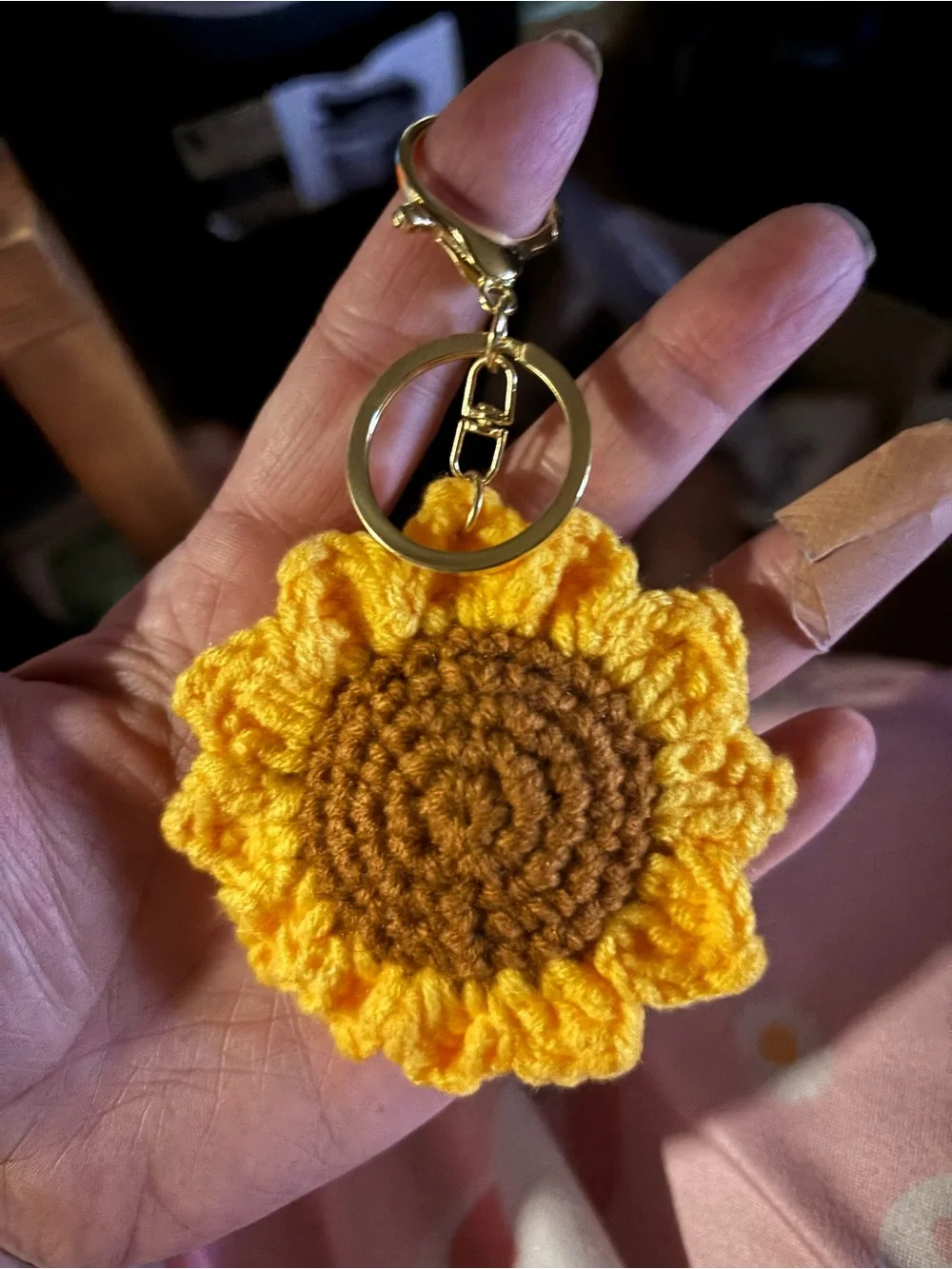Handmade Sunflower Crochet bag sharm- Yellow beautiful